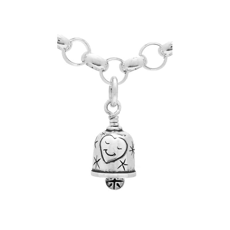 To The Moon and Back Charm Bell Silver Handcrafted Love Charm