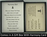 The Harmony Bell Pendant will be carefully packed in a black gift box, with the story card in the lid. A silver elastic bow closes the box.