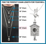 Birdhouse Bell Necklace Gift Set