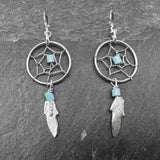Dream Catcher Turquoise Earrings