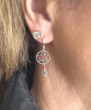 Dream Catcher Coral Earrings