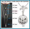 Jack O'Lantern Bell Pendant Necklace Gift Set