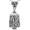 Handcrafted in Sterling Silver, the sterling silver Serenity Bell Pendant has the words Wisdom, Courage Serenity wrapped around the bell body. The bail and clapper both have a Trefoil design.