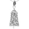 Handcrafted in Sterling Silver, the Wedding Bell Pendant is decorated with ivy vines and a leaf for the clapper and bail. This bell makes the perfect wedding or anniversary gift.