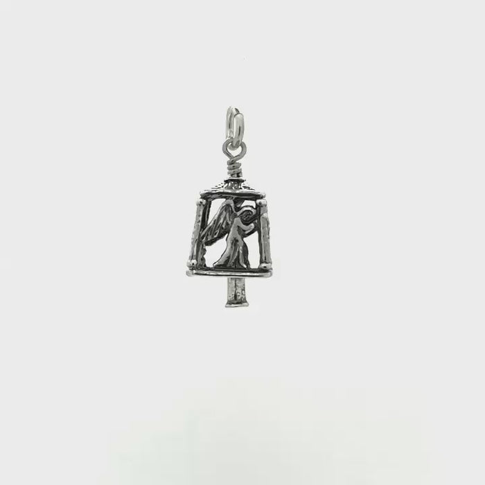 In this video you can see our handcrafted sterling silver Angel Charm Bell from all sides (360 view). 