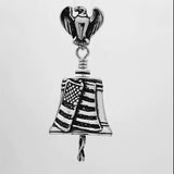 In this video you can see our handcrafted sterling silver Patriot Bell Pendant from all sides (360 view). 