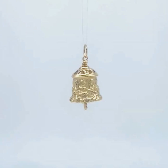 In this video you can see our handcrafted Gold Love Charm Bell from all sides (360 view). 