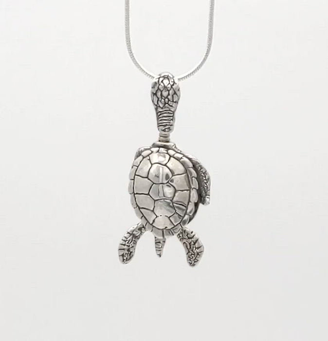 In this video you can see our handcrafted sterling silver Sea Turtle Bell Necklace Gift Set. 
