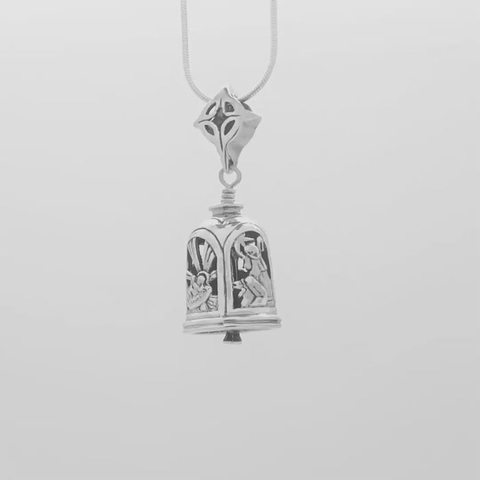 In this video you can see our handcrafted sterling silver Nativity Bell Pendant. 