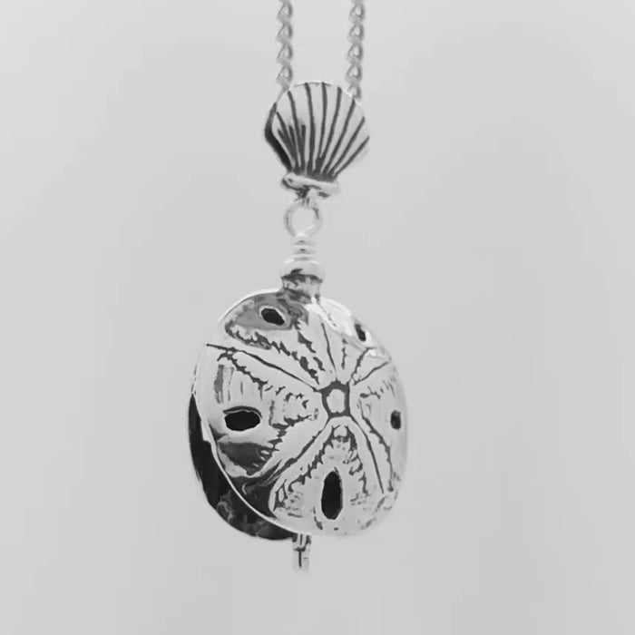 Silver Sand Dollar Necklace Delicate Necklace a Dainty Sterling Silver Sand  Dollar Hanging From a Sterling Silver Chain - Etsy