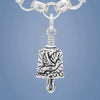 The sterling silver Amazing Grace Bell Charm features a dove on the bell body with the crown of thorns going around the top and the clapper is a Shepherd's hook.