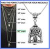 The Angel Bell necklace gift set comes with a 30 inch sterling silver necklace chain and silver polishing cloth.