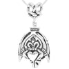 The Sterling Silver Claddagh bell represents the famous Irish Folktale of Love, Loyalty, and Friendship.  Ideal for anyone who loves Celtic inspired jewelry. Your Claddagh Pendant includes a gift box and heartfelt gift card. 