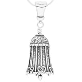 Handcrafted in Sterling Silver, the Comfort Bell Pendant is a gift with a unique design of woven hearts around the bottom. Includes Gift Box & Card.