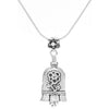 The sterling silver Daughter in Law Bell Necklace is adorned with flowers around the bell. This gift set shows your daughter in law or future daughter in law she is a welcome and loved part of the family.
