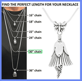 The Spring Flower Bell necklace gift set comes with a 30 inch sterling silver necklace chain and silver polishing cloth.