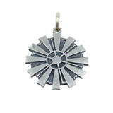 The Front of this charm has a windmill design, we made this sterling silver charm for the Lubbock 2022 DKG conference. 