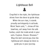 Lighthouse Bell Pendant - "The lighthouse shines"
